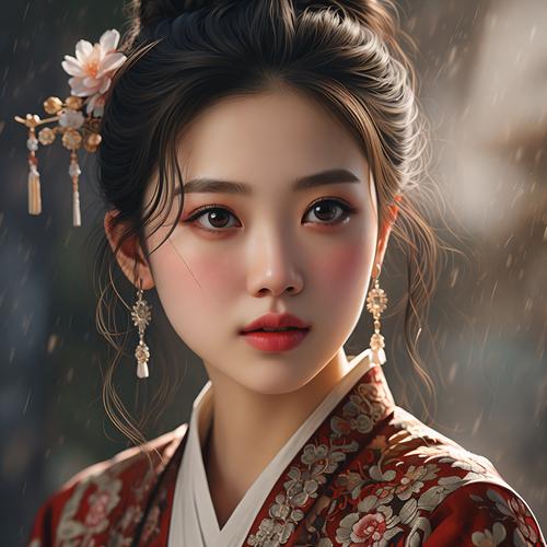 韩国明星吴仁惠走红毯