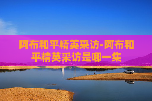 阿布和平精英采访-阿布和平精英采访是哪一集