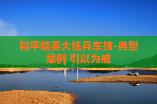 和平精英大练兵车技-典型案例 引以为戒