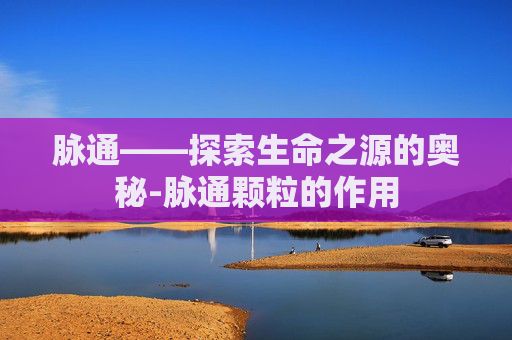 脉通——探索生命之源的奥秘-脉通颗粒的作用